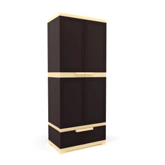 Nilkamal Freedom FMDR 1B Plastic Storage Cabinet with 1 Drawer (Weathered Brown / Biscuit)