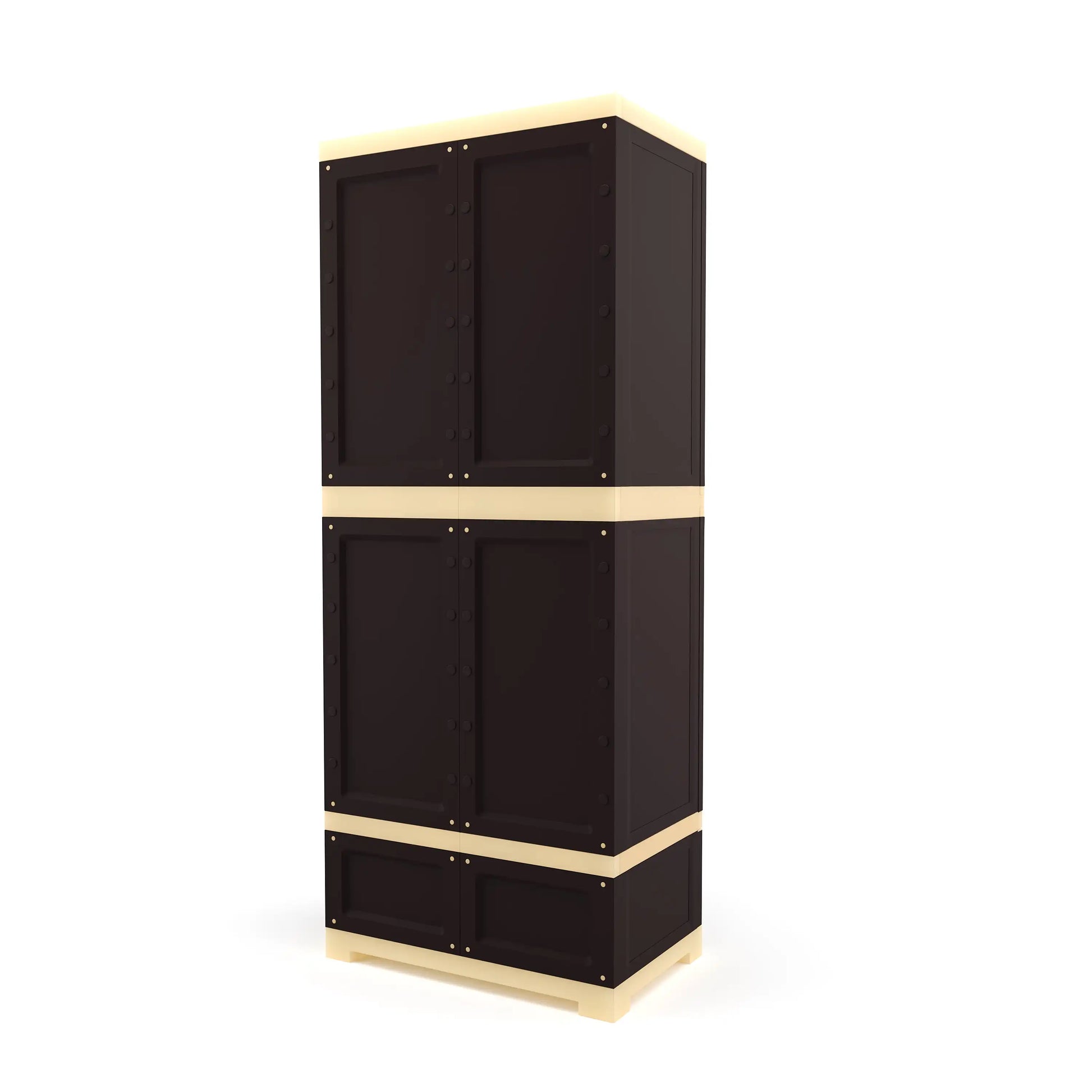 Nilkamal Freedom FMDR 1B Plastic Storage Cabinet with 1 Drawer (Weathered Brown / Biscuit)