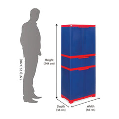 Nilkamal Freedom with 1 Drawer (Pepsi Blue / Bright Red / Yellow)