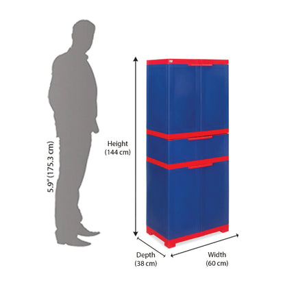 Nilkamal Freedom with 1 Drawer (Pepsi Blue / Bright Red / Yellow)