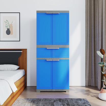Nilkamal Freedom FMDR 1C Plastic Storage Cabinet with 1 Drawer (Deep Blue & Grey)