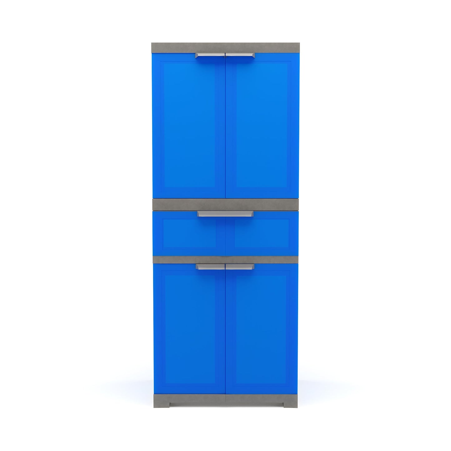 Nilkamal Freedom FMDR 1C Plastic Storage Cabinet with 1 Drawer (Deep Blue & Grey)