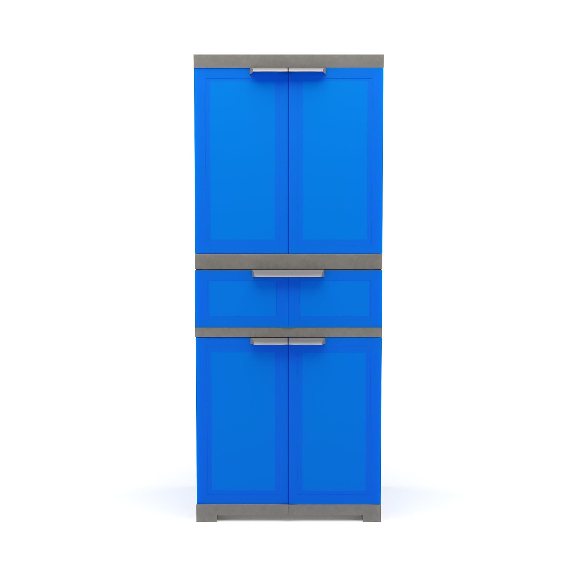 Nilkamal Freedom FMDR 1C Plastic Storage Cabinet with 1 Drawer (Deep Blue & Grey)