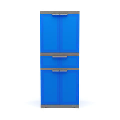 Nilkamal Freedom FMDR 1C Plastic Storage Cabinet with 1 Drawer (Deep Blue & Grey)