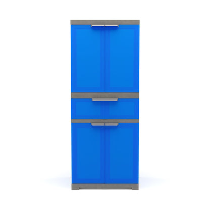 Nilkamal Freedom FMDR 1C Plastic Storage Cabinet with 1 Drawer (Deep Blue & Grey)