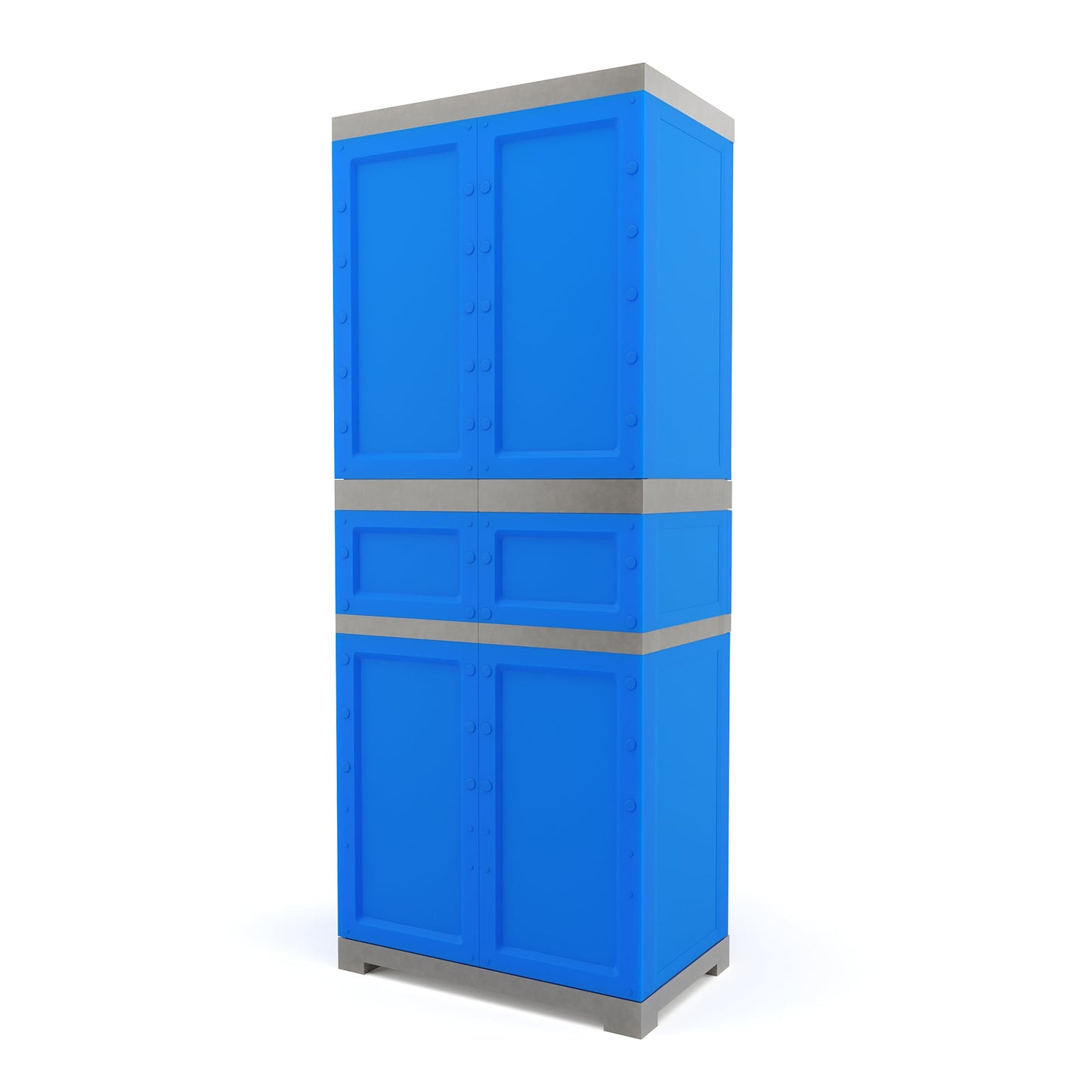 Nilkamal Freedom FMDR 1C Plastic Storage Cabinet with 1 Drawer (Deep Blue & Grey)