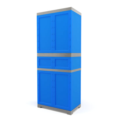 Nilkamal Freedom FMDR 1C Plastic Storage Cabinet with 1 Drawer (Deep Blue & Grey)