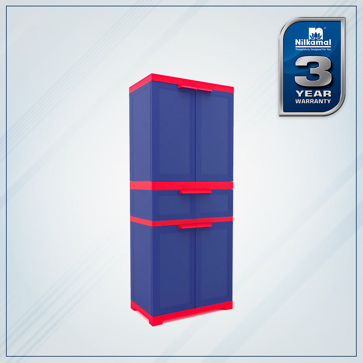 Nilkamal Freedom with 1 Drawer (Pepsi Blue / Bright Red / Yellow)