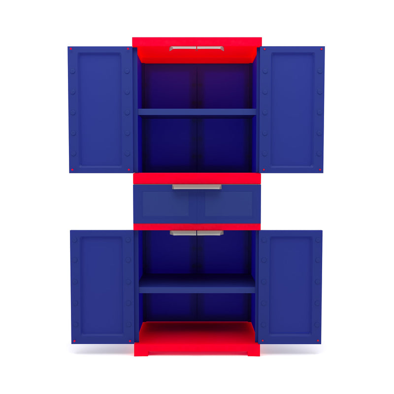 Nilkamal Freedom with 1 Drawer (Pepsi Blue / Bright Red / Yellow)