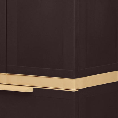 Nilkamal Freedom FMDR 2B Plastic Storage Cabinet with 2 Drawer (Weathered Brown / Biscuit)