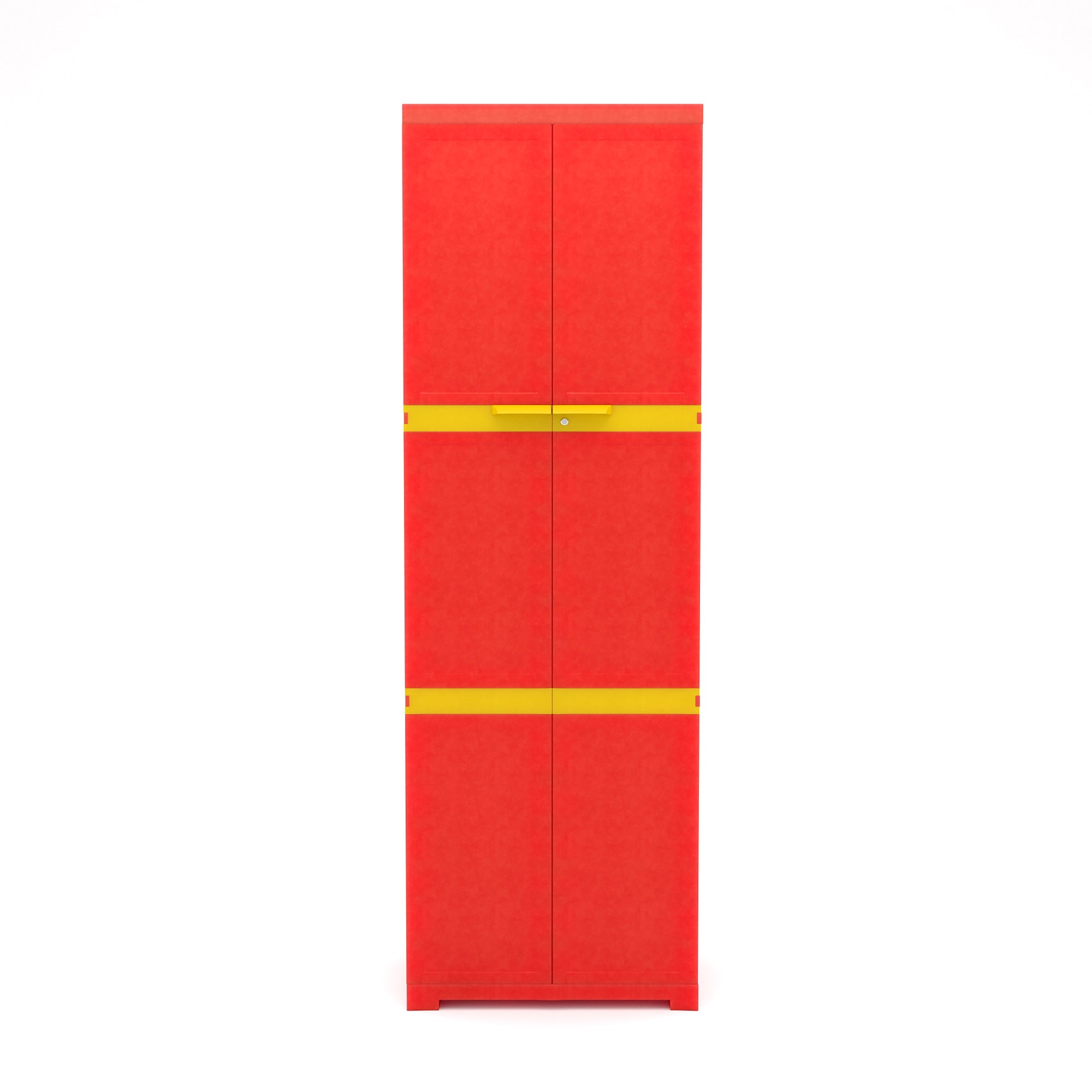 Nilkamal Freedom Mini Large (FML) Plastic Storage Cabinet (Bright Red / Yellow)