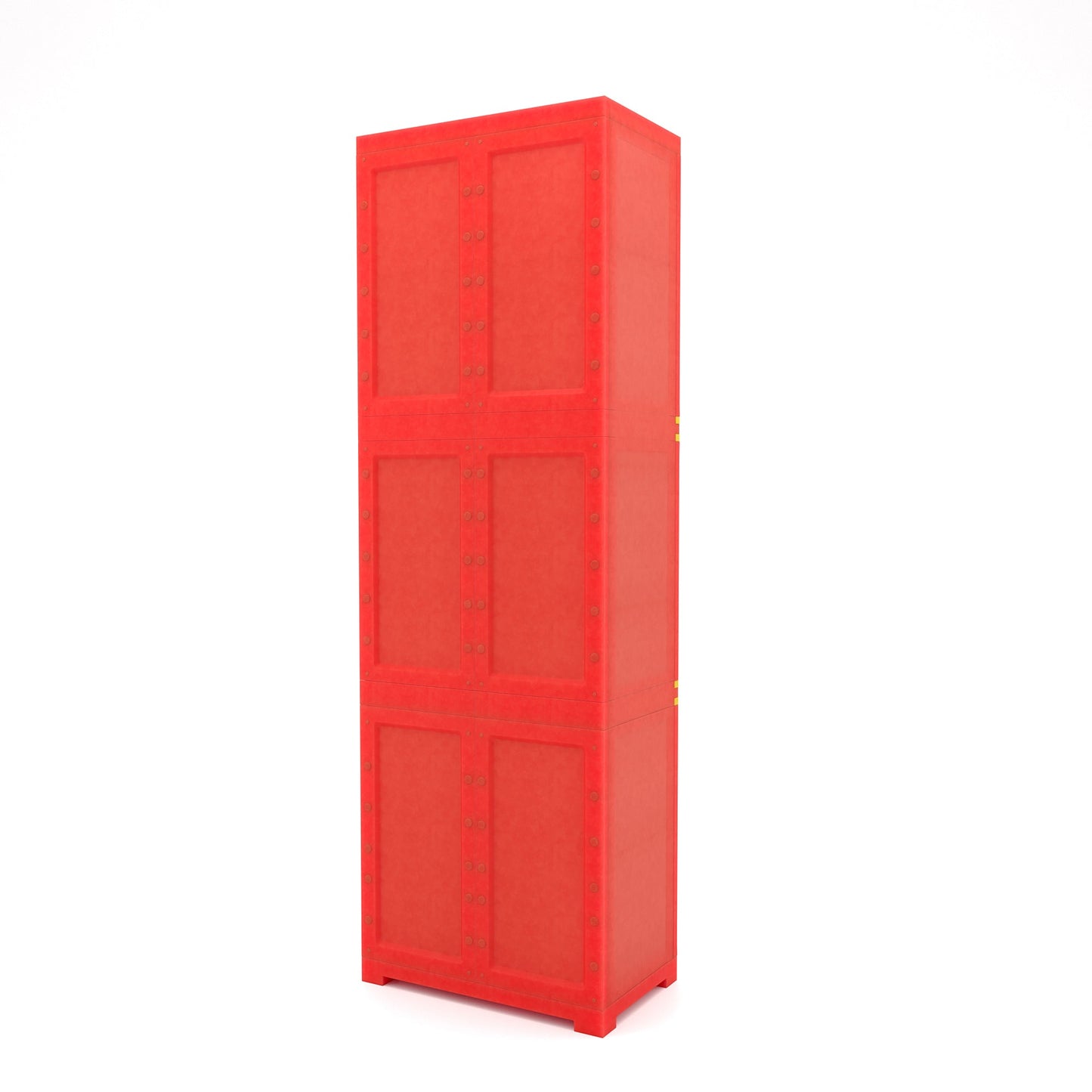 Nilkamal Freedom Mini Large (FML) Plastic Storage Cabinet (Bright Red / Yellow)