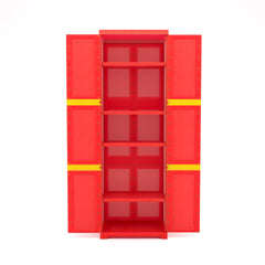 Nilkamal Freedom Mini Large (FML) Plastic Storage Cabinet (Bright Red / Yellow)