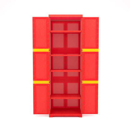 Nilkamal Freedom Mini Large (FML) Plastic Storage Cabinet (Bright Red / Yellow)