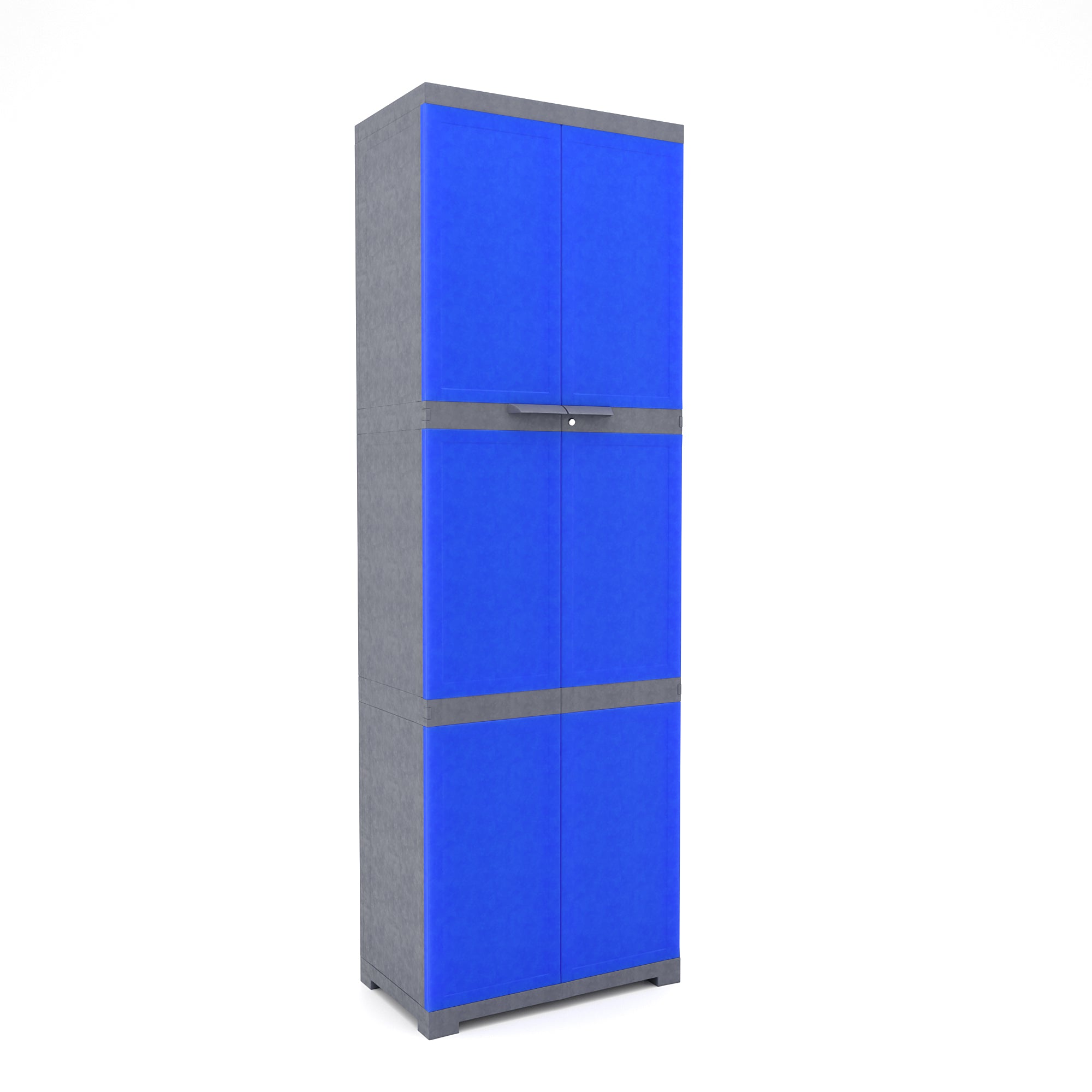 Nilkamal Freedom Mini Large (FML) Plastic Storage Cabinet (Deep Blue / Grey)