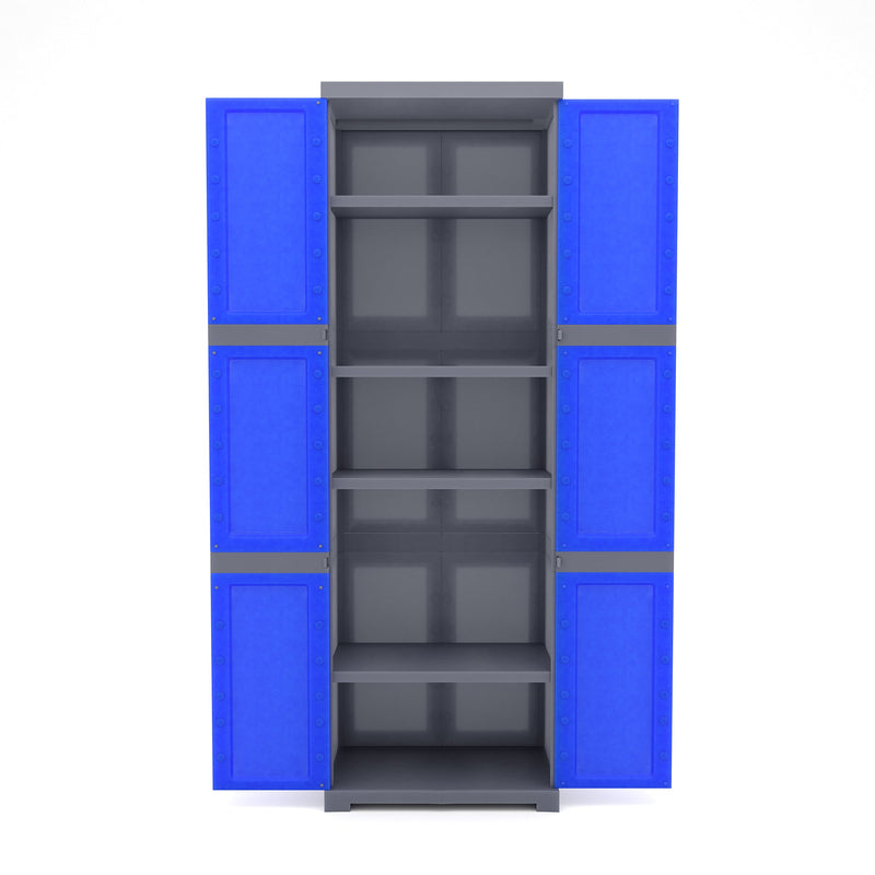 Nilkamal Freedom Mini Large (FML) Plastic Storage Cabinet (Deep Blue / Grey)