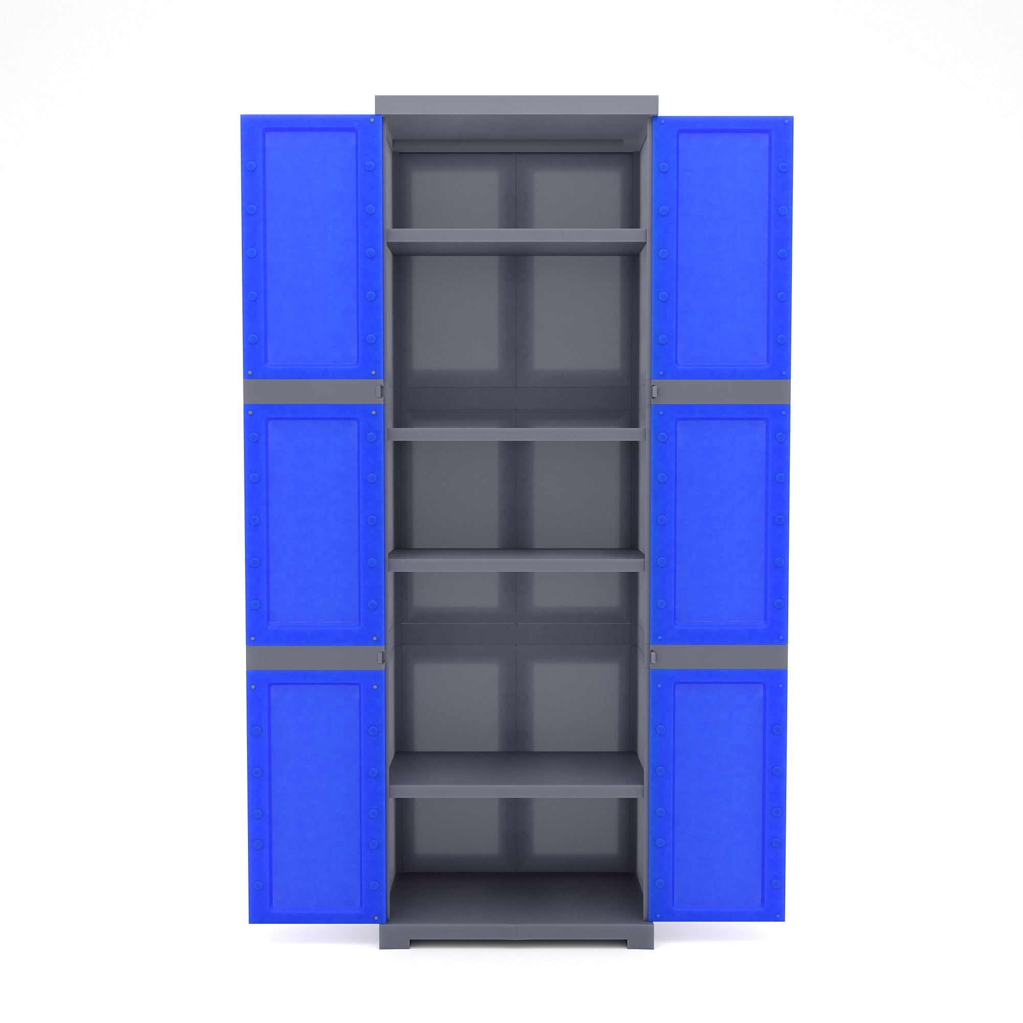 Nilkamal Freedom Mini Large (FML) Plastic Storage Cabinet (Deep Blue / Grey)