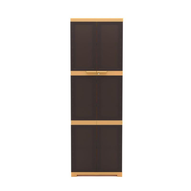 Nilkamal Freedom Mini Large (FML) Plastic Storage Cabinet (Weathered Brown / Biscuit)