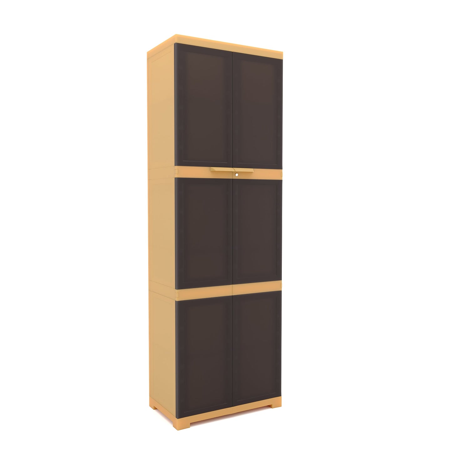 Nilkamal Freedom Mini Large (FML) Plastic Storage Cabinet (Weathered Brown / Biscuit)
