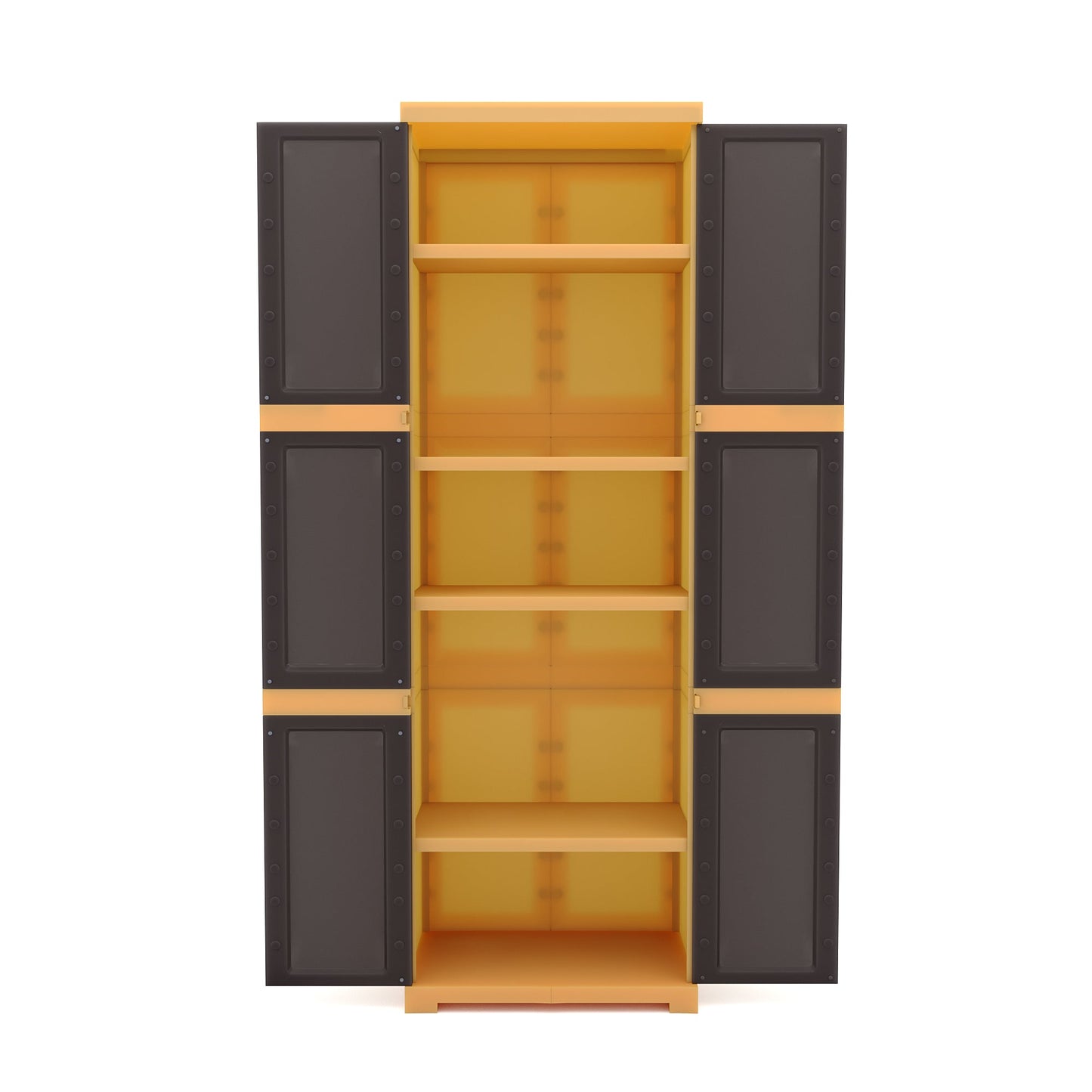 Nilkamal Freedom Mini Large (FML) Plastic Storage Cabinet (Weathered Brown / Biscuit)