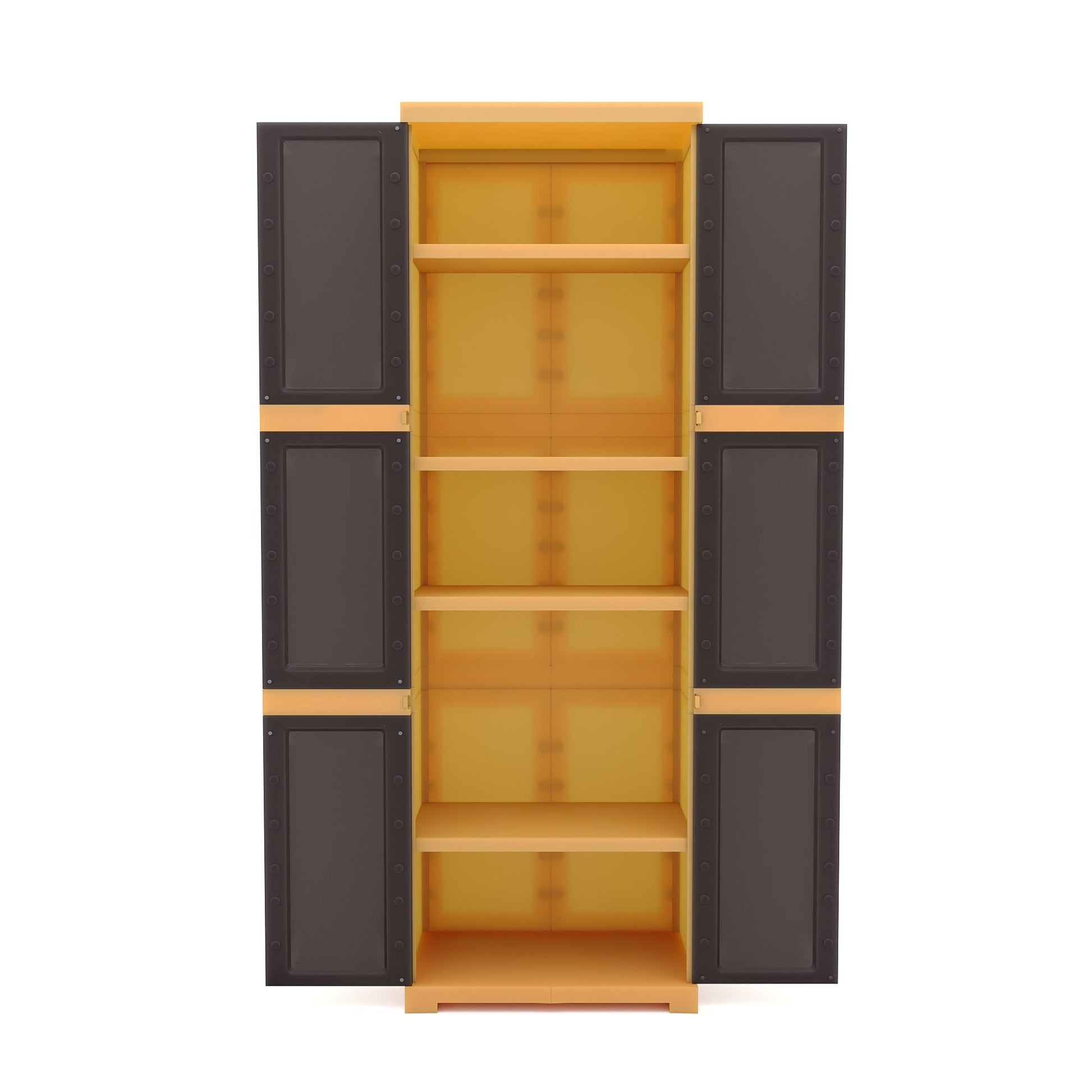 Nilkamal Freedom Mini Large (FML) Plastic Storage Cabinet (Weathered Brown / Biscuit)