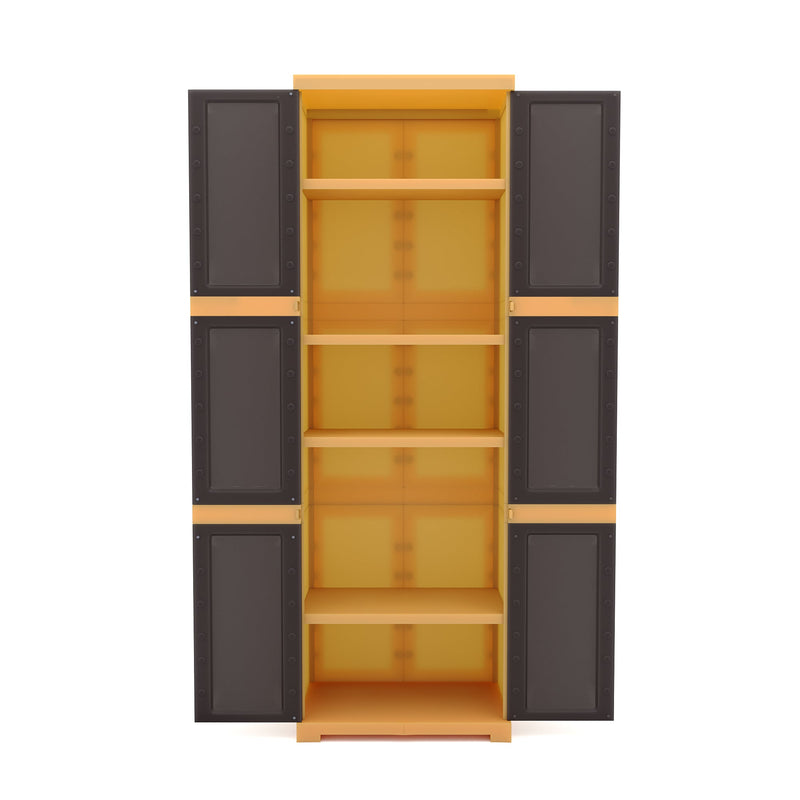 Nilkamal Freedom Mini Large (FML) Plastic Storage Cabinet (Weathered Brown / Biscuit)