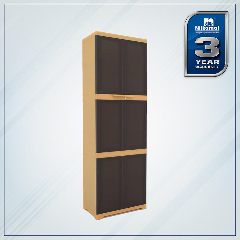 Nilkamal Freedom Mini Large (FML) Plastic Storage Cabinet (Weathered Brown / Biscuit)