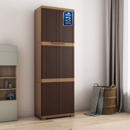 Nilkamal Freedom Mini Large (FML) Plastic Storage Cabinet (Weathered Brown / Biscuit)