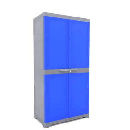 Nilkamal Freedom Mini Medium (FMM) Plastic Storage Cabinet (Deep Blue / Grey)