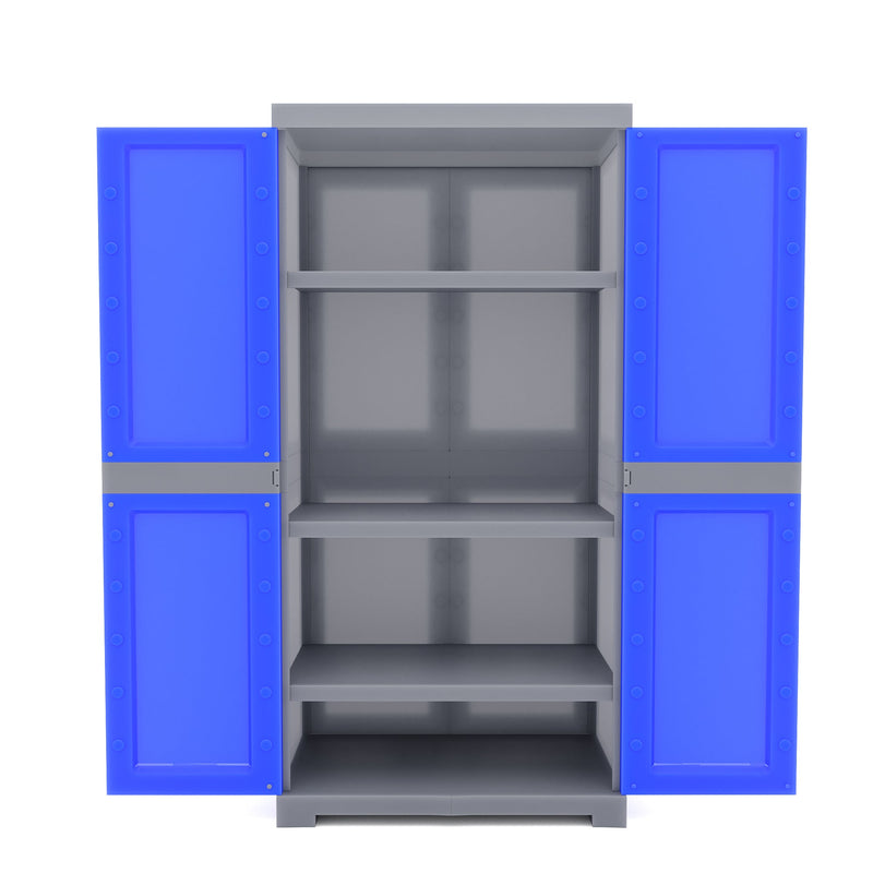 Nilkamal Freedom Mini Medium (FMM) Plastic Storage Cabinet (Deep Blue / Grey)