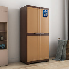 Nilkamal Freedom Mini Medium (FMM) Plastic Cabinet (Sandy & Dark Brown)