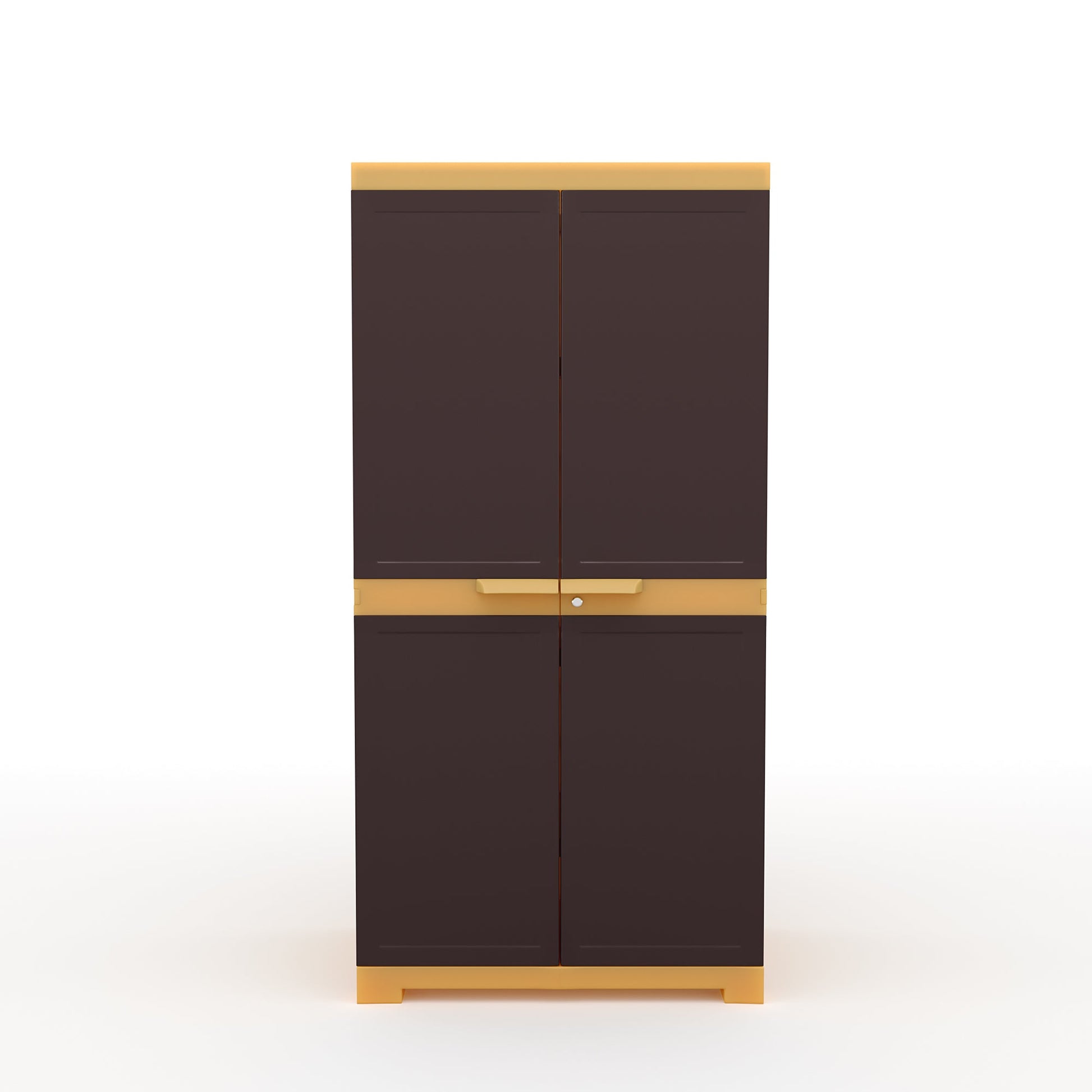 Nilkamal Freedom Mini Medium (FMM) Plastic Storage Cabinet (Weathered Brown / Biscuit)