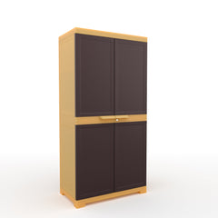 Nilkamal Freedom Mini Medium (FMM) Plastic Storage Cabinet (Weathered Brown / Biscuit)