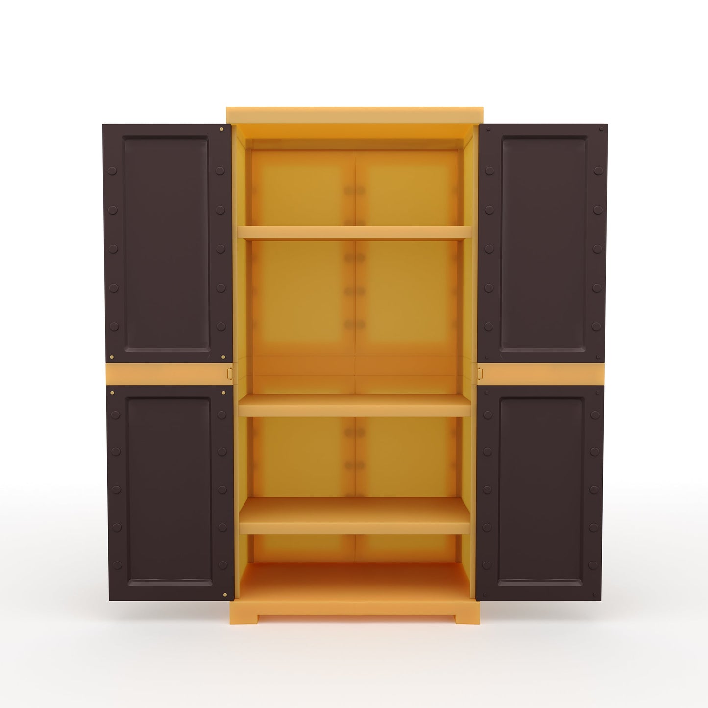 Nilkamal Freedom Mini Medium (FMM) Plastic Storage Cabinet (Weathered Brown / Biscuit)