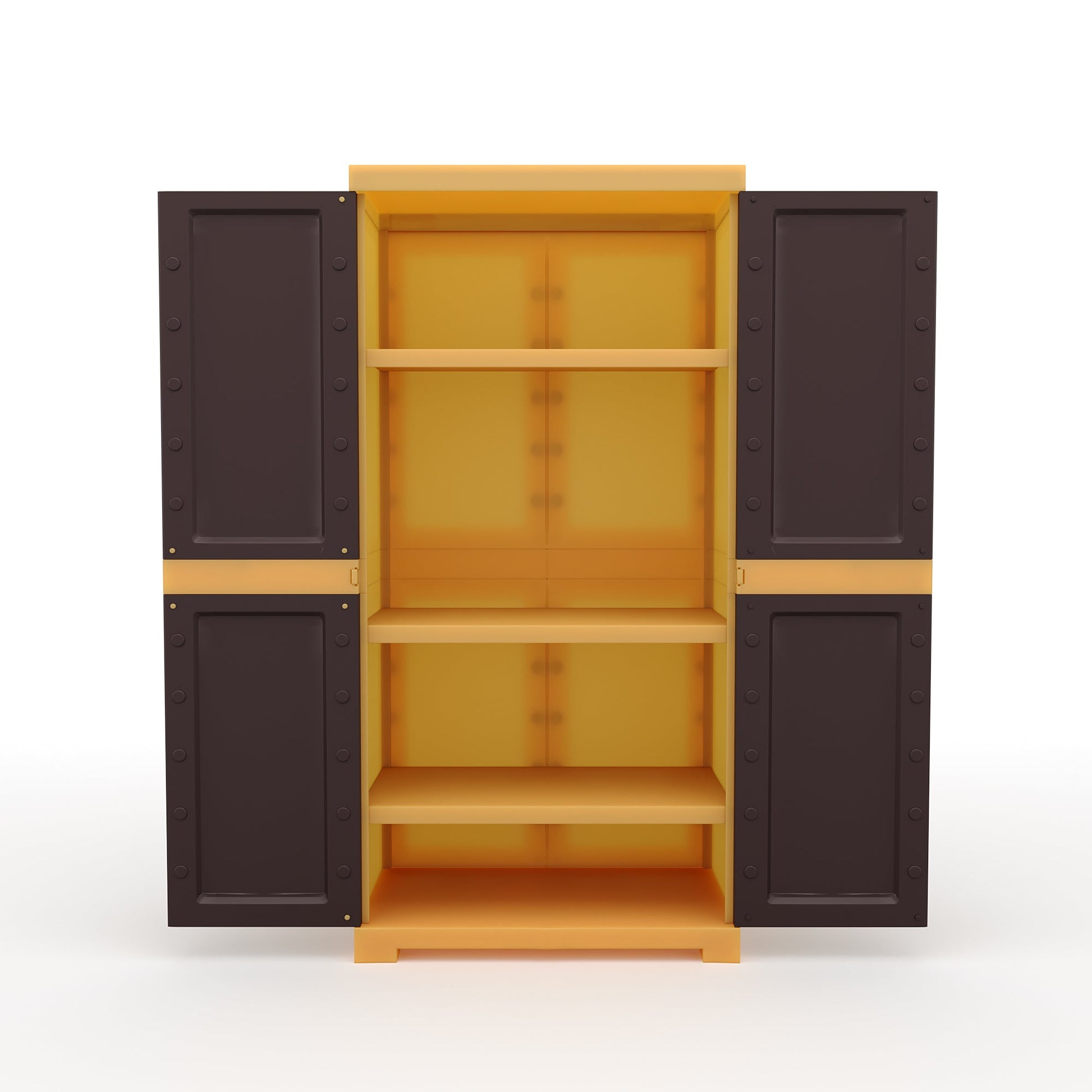 Nilkamal Freedom Mini Medium (FMM) Plastic Storage Cabinet (Weathered Brown / Biscuit)