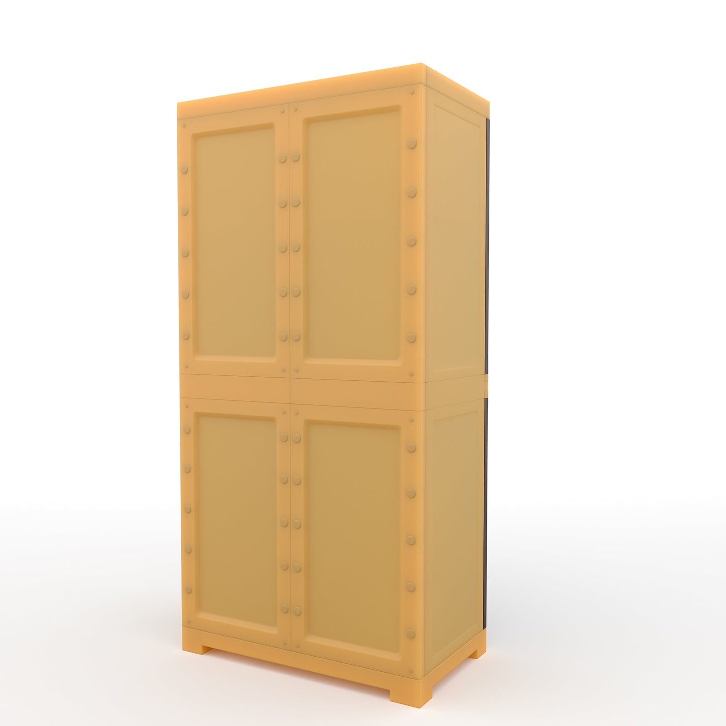 Nilkamal Freedom Mini Medium (FMM) Plastic Storage Cabinet (Weathered Brown / Biscuit)