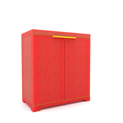 Nilkamal Freedom Mini Small (FMS) Plastic Storage Cabinet (Bright Red / Yellow)
