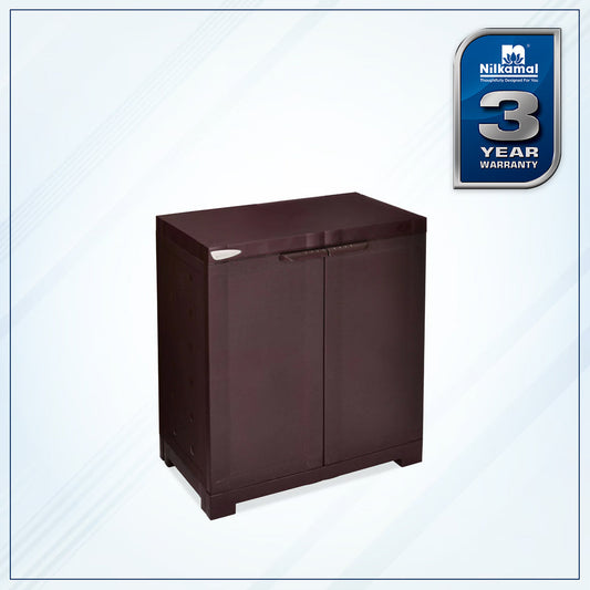 Nilkamal Freedom Mini 09 (FMSC09) Plastic Shoe Cabinet (Weather Brown)