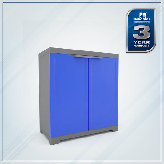 Nilkamal Freedom Mini Small (FMS) Plastic Storage Cabinet (Deep Blue / Grey)