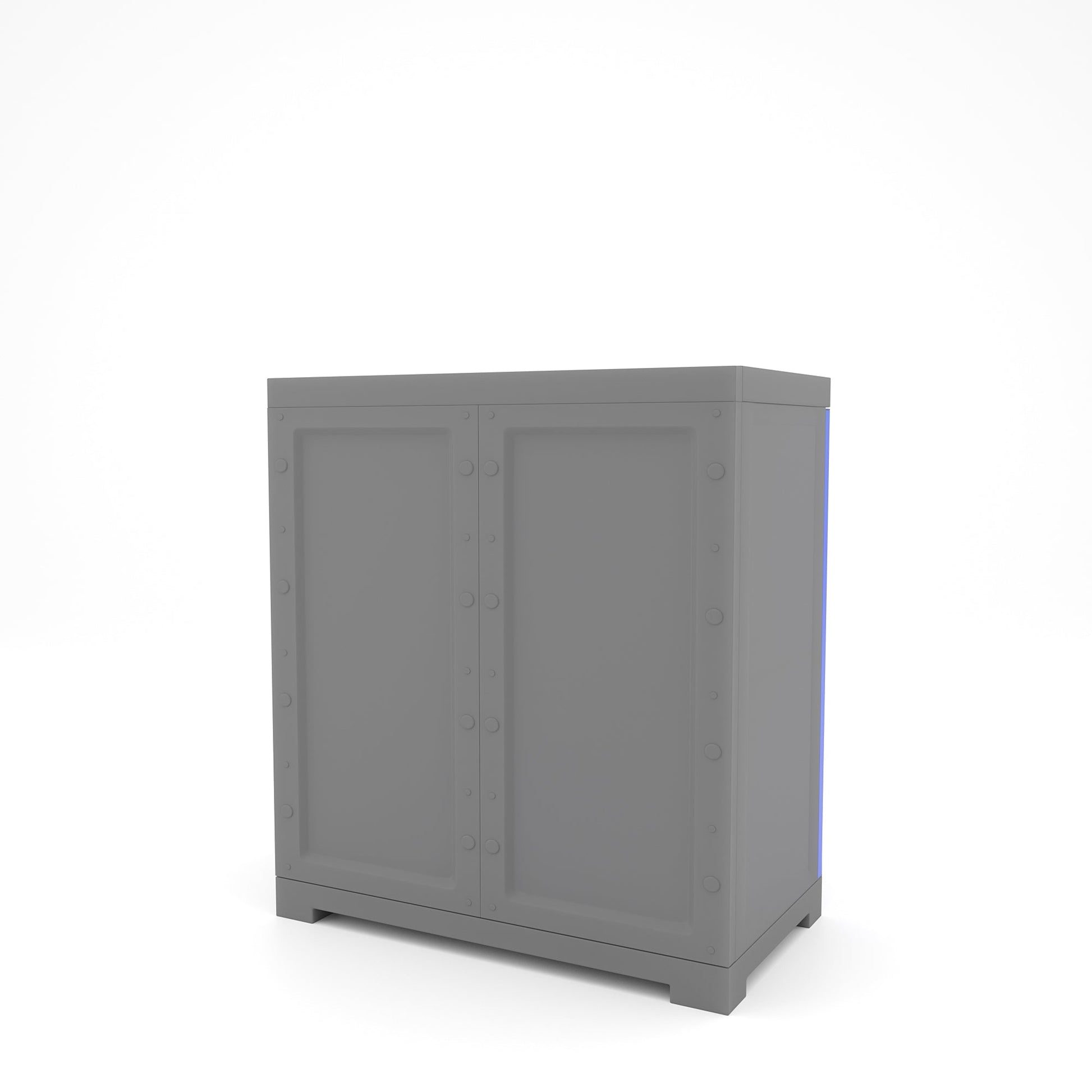 Nilkamal Freedom Mini Small (FMS) Plastic Storage Cabinet (Deep Blue / Grey)