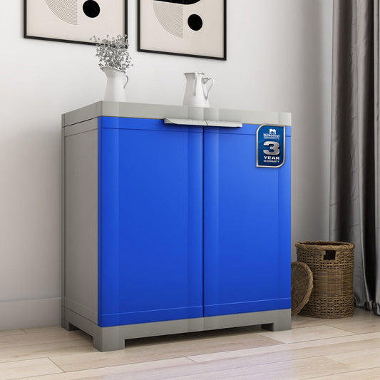 Nilkamal Freedom Mini Small (FMS) Plastic Storage Cabinet (Deep Blue / Grey)
