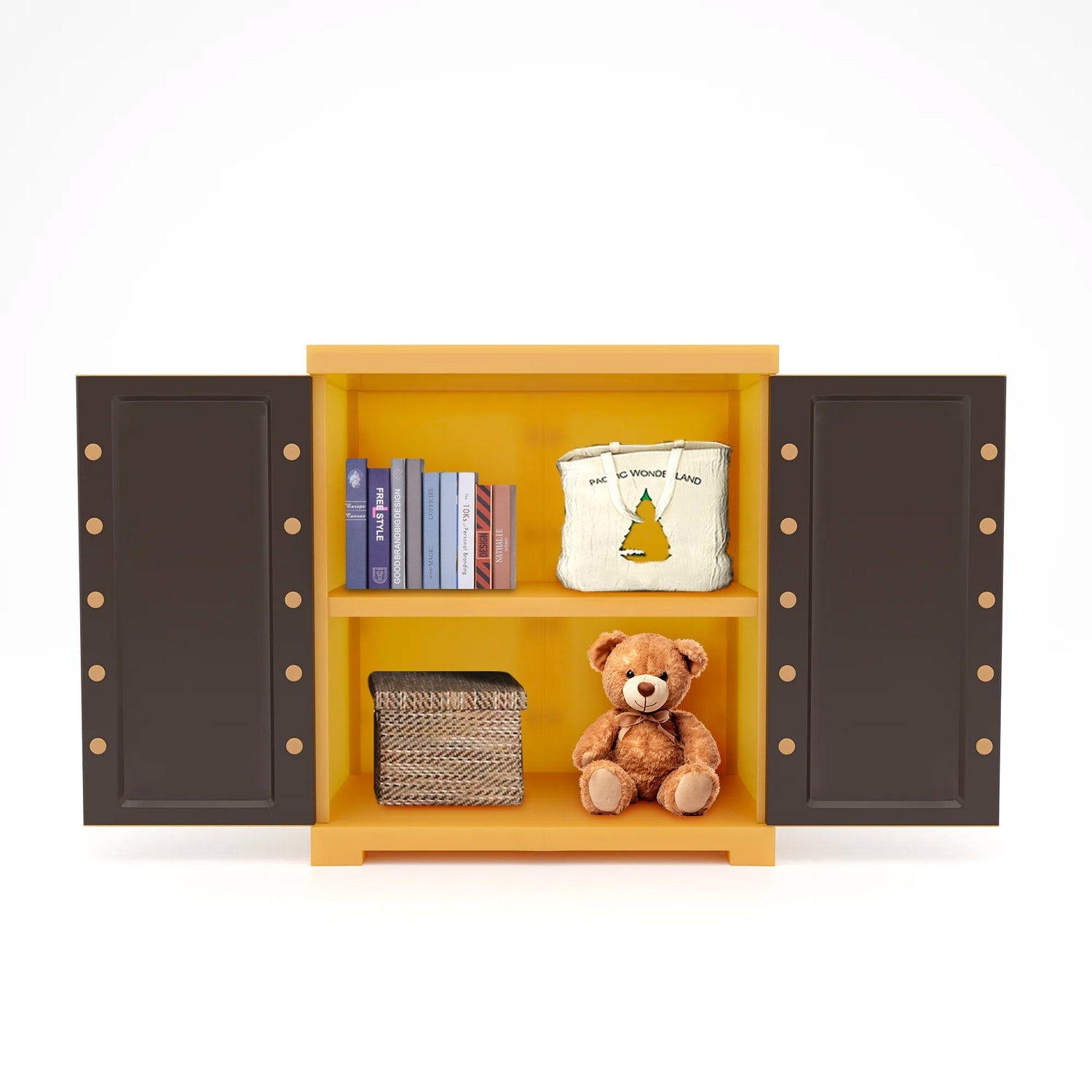 Nilkamal Freedom Mini Small (FMS) Plastic Storage Cabinet (Weathered Brown / Biscuit)