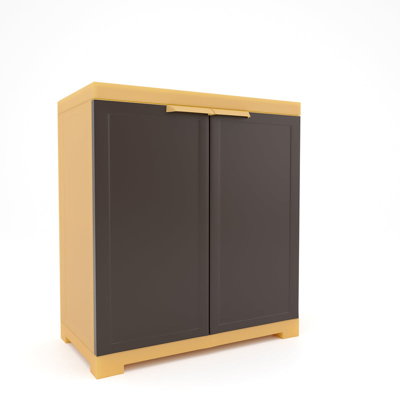 Nilkamal Freedom Mini Small (FMS) Plastic Storage Cabinet (Weathered Brown / Biscuit)