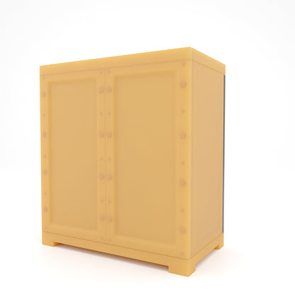 Nilkamal Freedom Mini Small (FMS) Plastic Storage Cabinet (Weathered Brown / Biscuit)