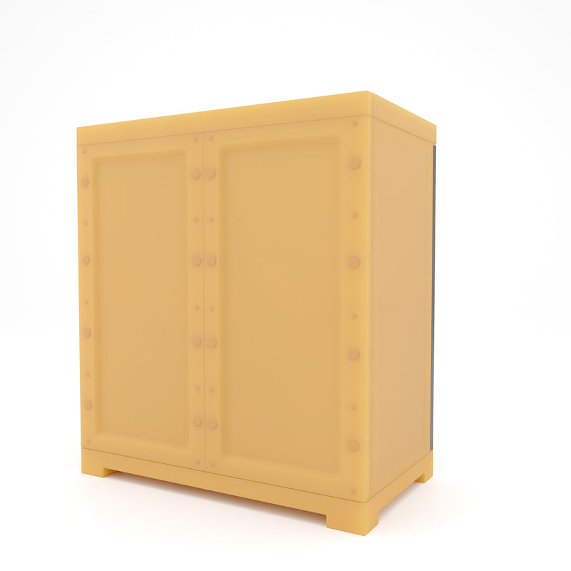 Nilkamal Freedom Mini Small (FMS) Plastic Storage Cabinet (Weathered Brown / Biscuit)
