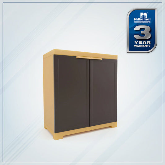 Nilkamal Freedom Mini Small (FMS) Plastic Storage Cabinet (Weathered Brown / Biscuit)