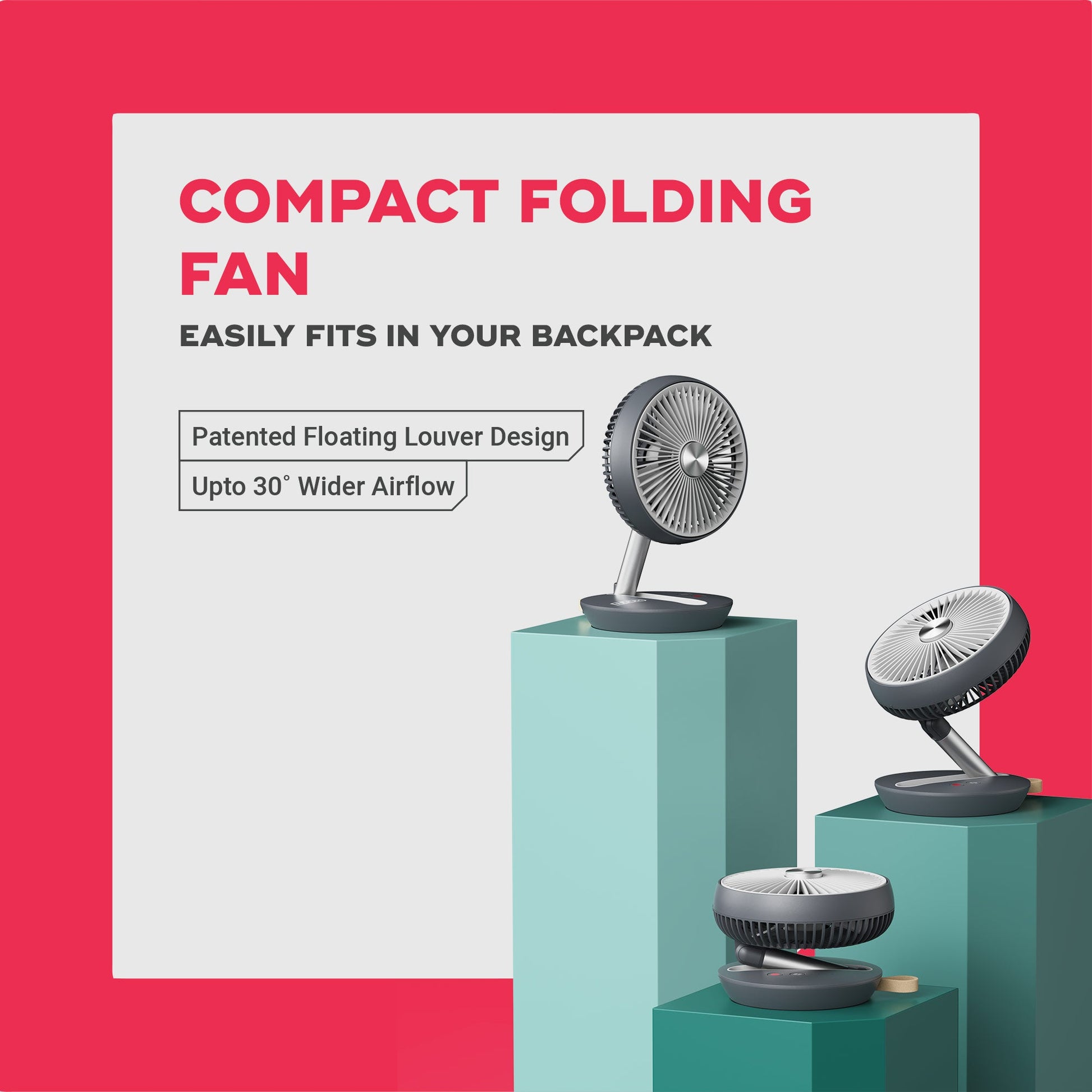 FOLDE | Rechargeable Folding Personal Fan