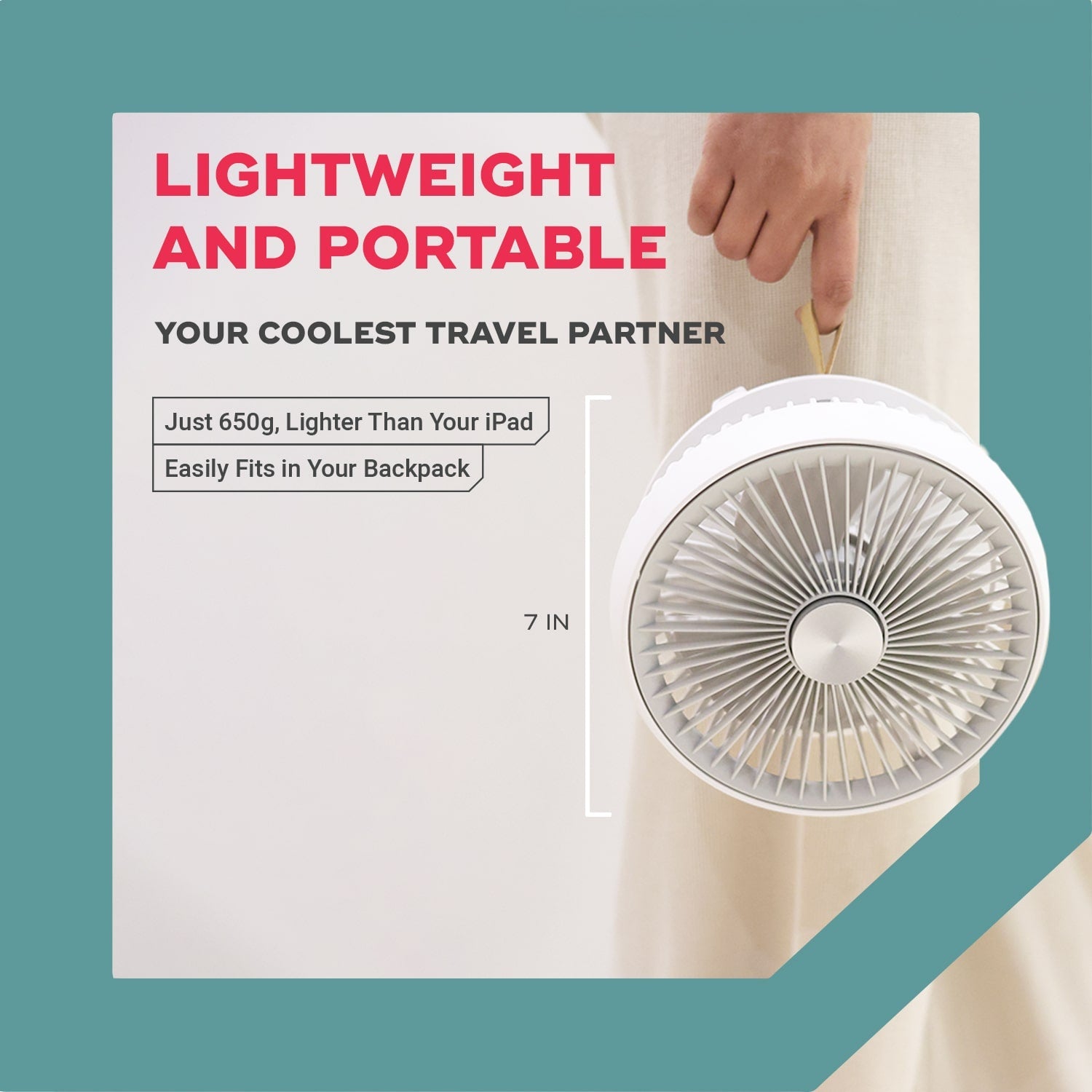 FOLDE | Rechargeable Folding Personal Fan