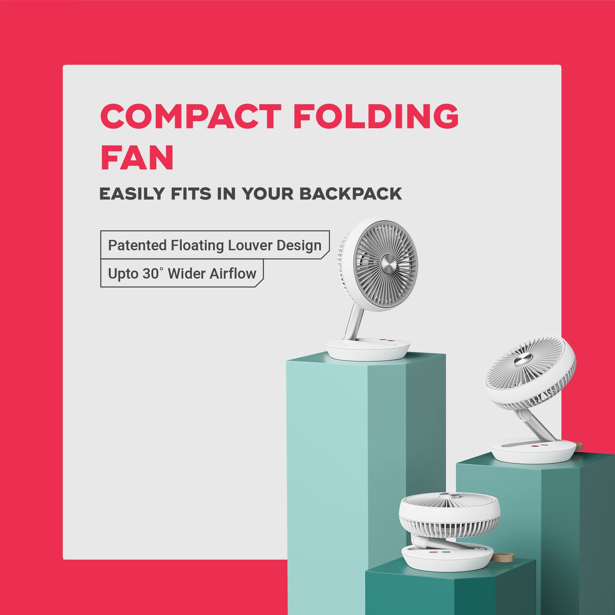 FOLDE | Rechargeable Folding Personal Fan