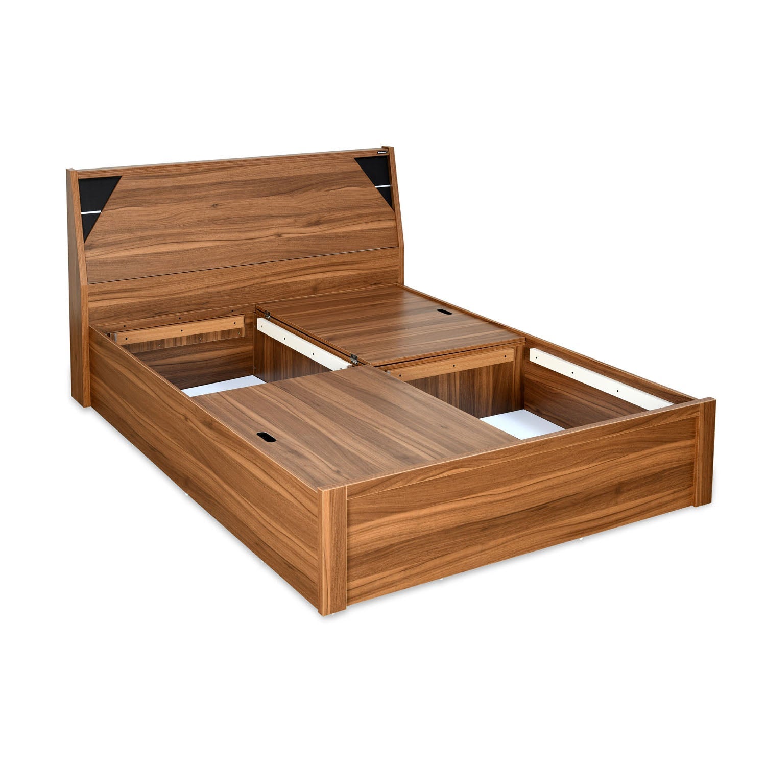 Nilkamal Fremont Engineered Wood King Box Bed (Walnut /  Wenge)